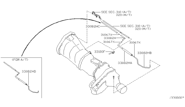 2004 Nissan Xterra Transfer Assembly & Fitting Diagram 1