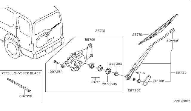 2003 Nissan Xterra Rear Window Wiper Diagram 2