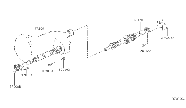 2001 Nissan Xterra Propeller Shaft Diagram 3