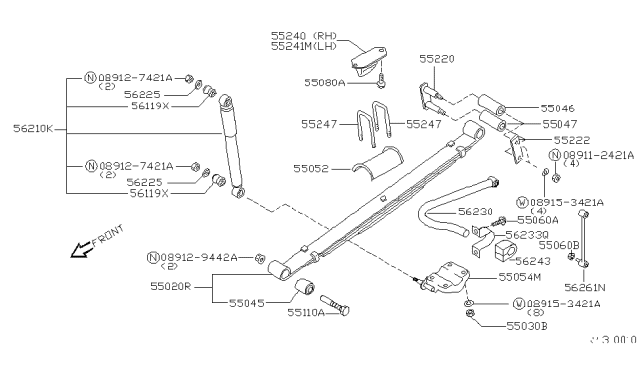 2003 Nissan Xterra Rear Suspension Diagram 2