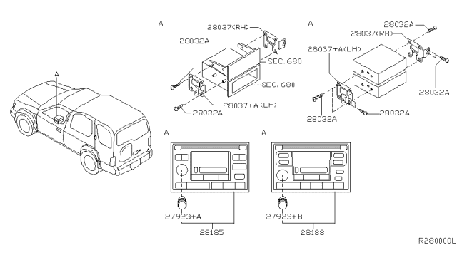 2000 Nissan Xterra Audio & Visual Diagram 4