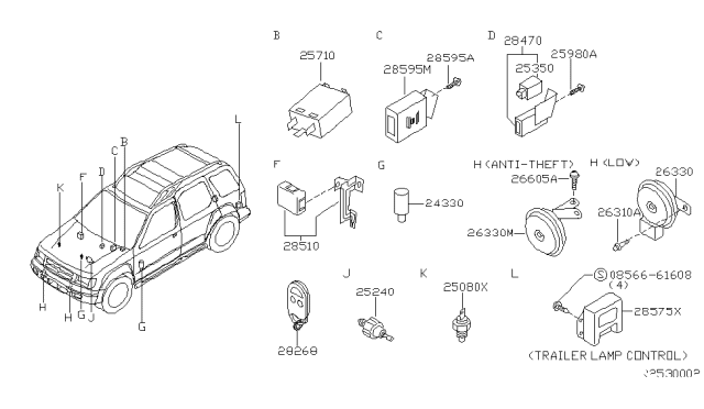 2000 Nissan Xterra Electrical Unit Diagram 1