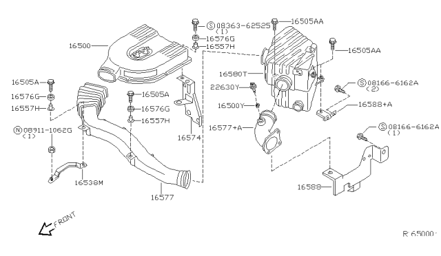 2000 Nissan Xterra Air Cleaner Diagram 1