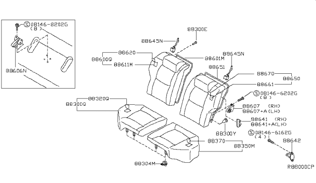 2002 Nissan Xterra Rear Seat Diagram 2