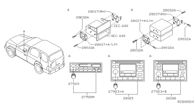 2000 Nissan Xterra Audio & Visual Diagram 3