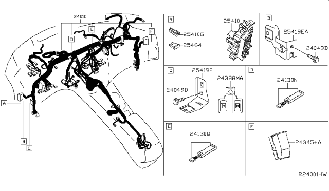 Harness-Main Diagram for 24010-9AE0A