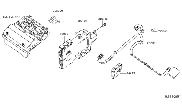 2018 Nissan Sentra Antenna Assy-Telephone Diagram for 28212-4AF0A