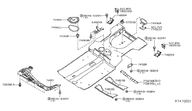 2015 Nissan Sentra Floor Fitting Diagram 1