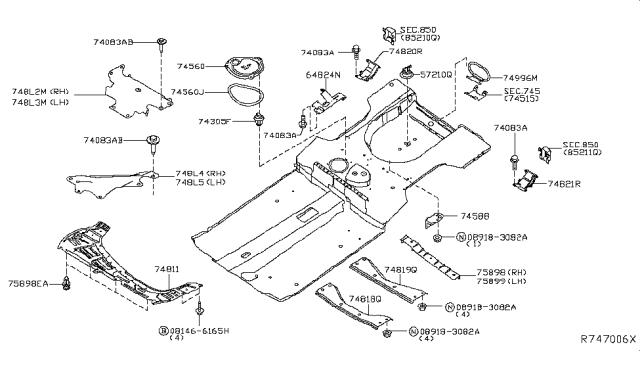 2016 Nissan Sentra Floor Fitting Diagram 1