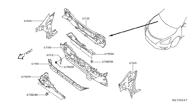 2017 Nissan Sentra Dash Panel & Fitting Diagram 1