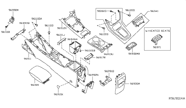 2018 Nissan Sentra Console Box Diagram 2