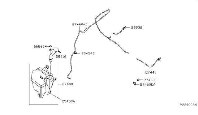 2014 Nissan Sentra Insulator Diagram for 28935-3SG0A