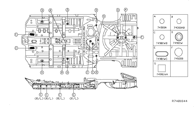 2014 Nissan Sentra Floor Fitting Diagram 3