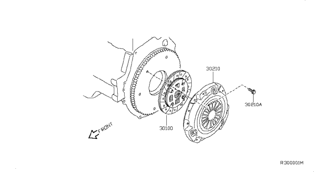 2015 Nissan Sentra Clutch Cover,Disc & Release Parts Diagram