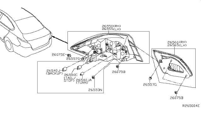 2019 Nissan Sentra Rear Combination Lamp Diagram 2