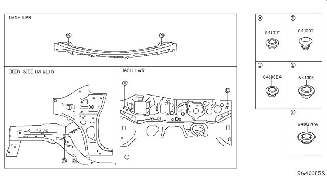 2018 Nissan Sentra Hood Ledge & Fitting Diagram 2