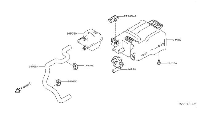 2018 Nissan Sentra Engine Control Vacuum Piping Diagram 1