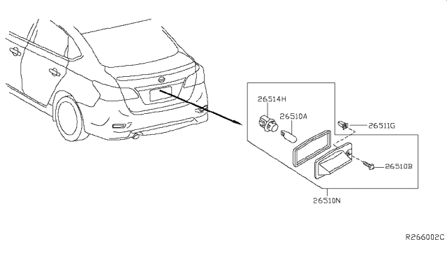 2015 Nissan Sentra Licence Plate Lamp Diagram