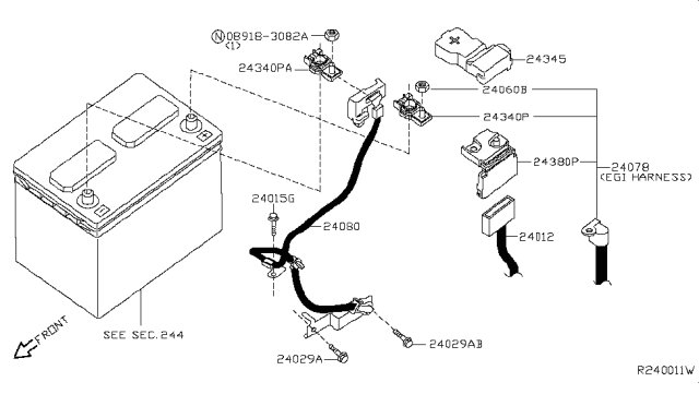 2018 Nissan Sentra Harness-EGI Diagram for 24011-4FU1A