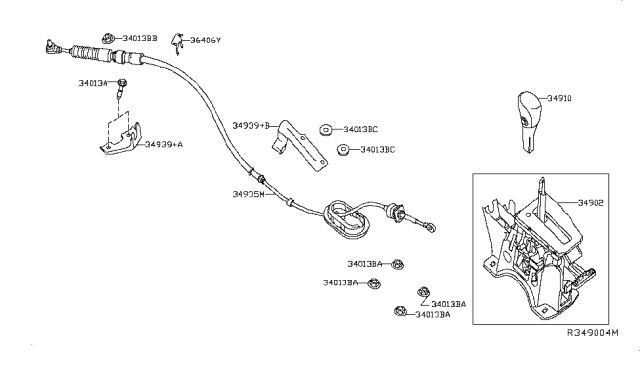 2016 Nissan Sentra Auto Transmission Control Device Diagram 1