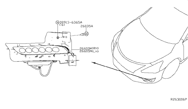 2019 Nissan Sentra Fog,Daytime Running & Driving Lamp Diagram 2