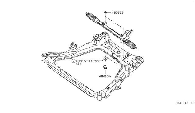 2017 Nissan Sentra Steering Gear Mounting Diagram 2