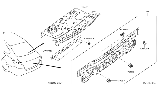 2018 Nissan Sentra Bracket-Canister Hose Diagram for F4829-3SGMA