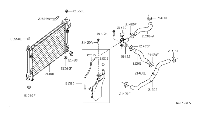 2017 Nissan Sentra Radiator,Shroud & Inverter Cooling Diagram 2