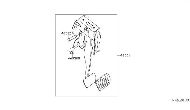 2016 Nissan Sentra Brake & Clutch Pedal Diagram 2