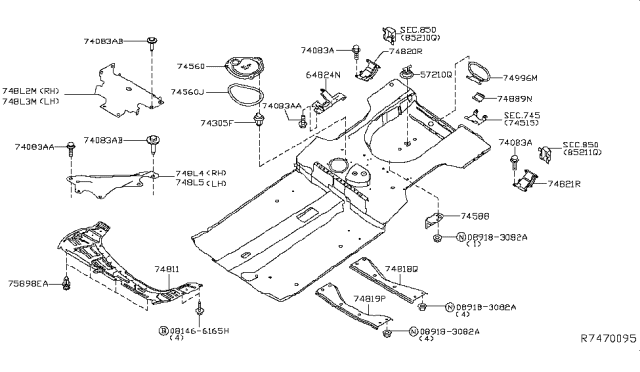 2017 Nissan Sentra Floor Fitting Diagram 1