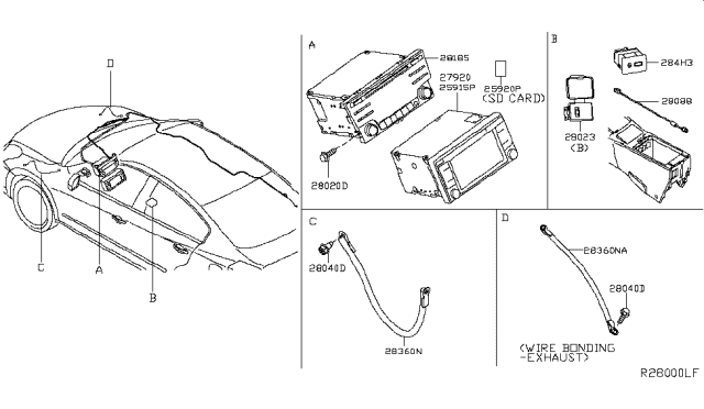 2018 Nissan Sentra Control Assembly - Av Diagram for 25915-4AF1B