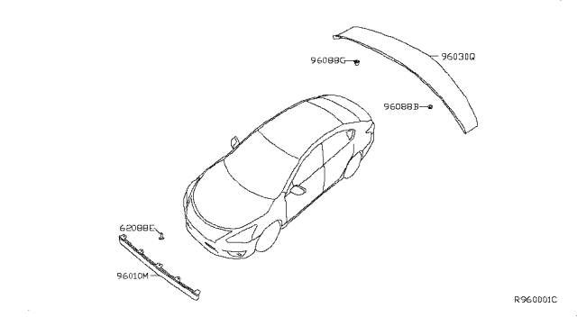 2016 Nissan Sentra Air Spoiler Diagram