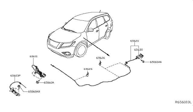 2015 Nissan Pathfinder Hood Lock Control Diagram 1