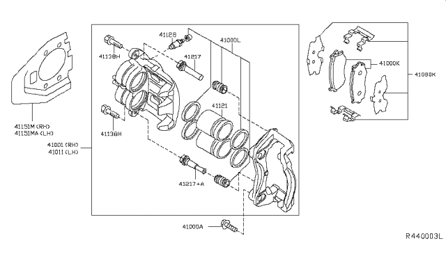 2014 Nissan Pathfinder Front Brake Diagram