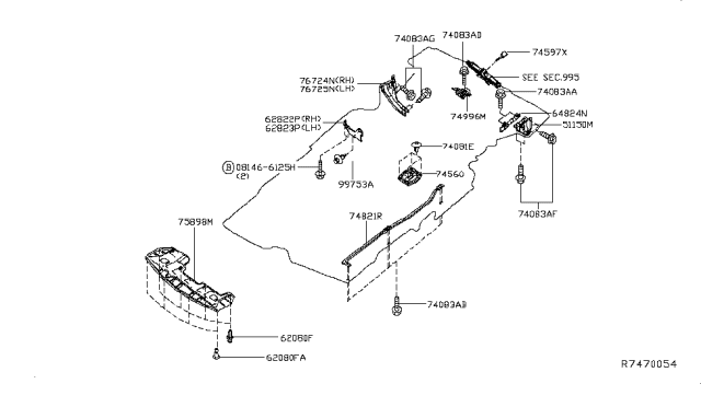 2013 Nissan Pathfinder Floor Fitting Diagram 2