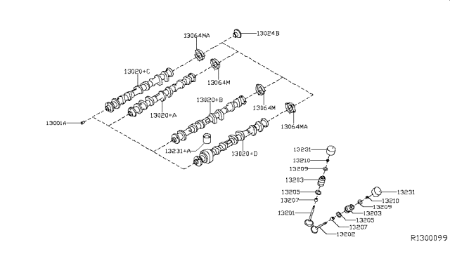 2017 Nissan Pathfinder Camshaft & Valve Mechanism Diagram 1