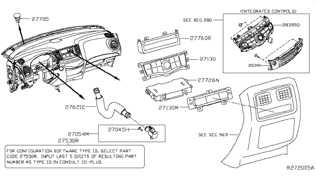 2013 Nissan Pathfinder Amplifier-Control,Air Conditioner Diagram for 27760-3JA2A