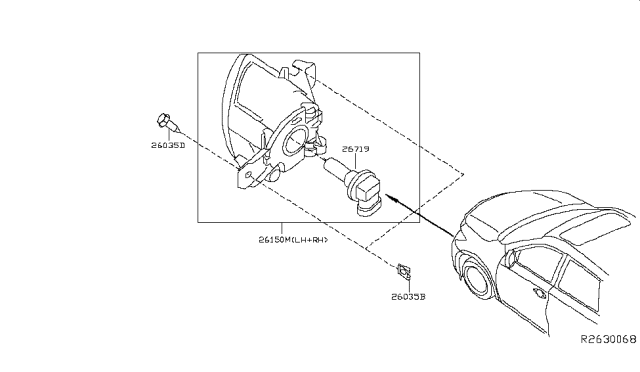 2018 Nissan Pathfinder Fog,Daytime Running & Driving Lamp Diagram