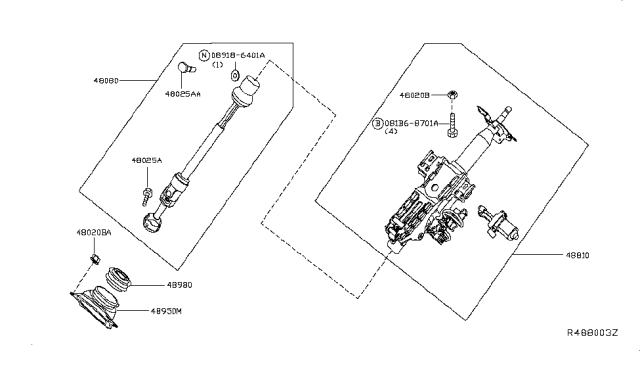 2018 Nissan Pathfinder Steering Column Diagram