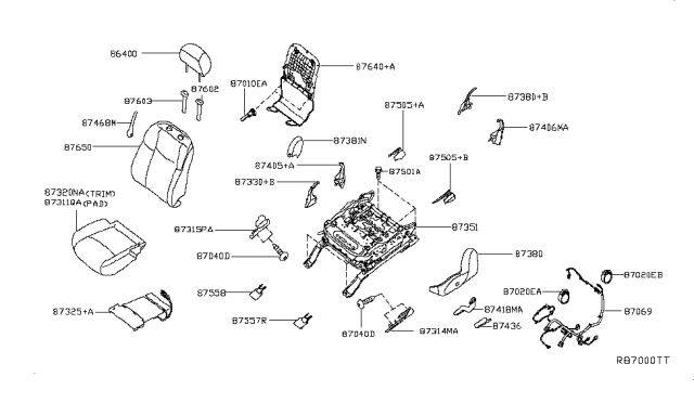 2014 Nissan Pathfinder Front Seat Diagram 11