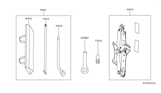 2014 Nissan Pathfinder Tool Kit & Maintenance Manual Diagram