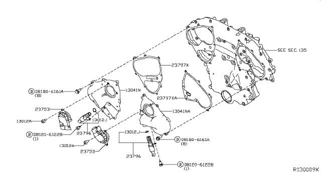 2019 Nissan Pathfinder Motor Assy-Actuator Diagram for 23753-6KA0B