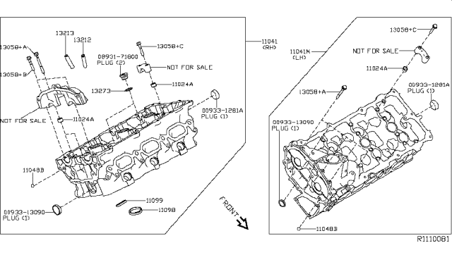 2017 Nissan Pathfinder Cylinder Head & Rocker Cover Diagram 5