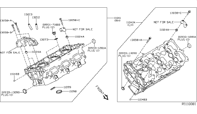 2019 Nissan Pathfinder Cylinder Head & Rocker Cover Diagram 2