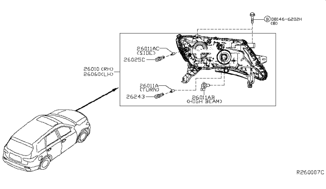 2018 Nissan Pathfinder Headlamp Diagram 2