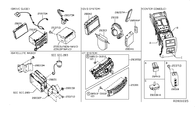 2013 Nissan Pathfinder Switch Assembly-Remote Diagram for 28298-3JA0A