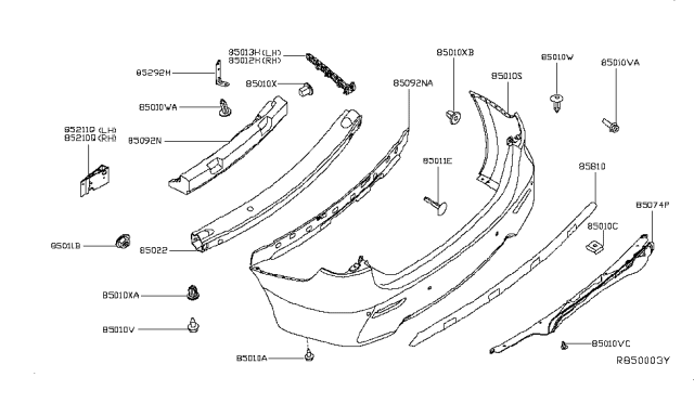 2015 Nissan Pathfinder Rear Bumper Diagram