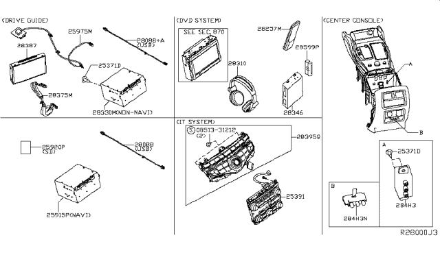 2016 Nissan Pathfinder Audio & Visual Diagram 2