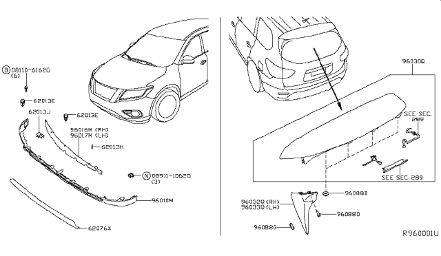 2016 Nissan Pathfinder Air Spoiler Diagram 2