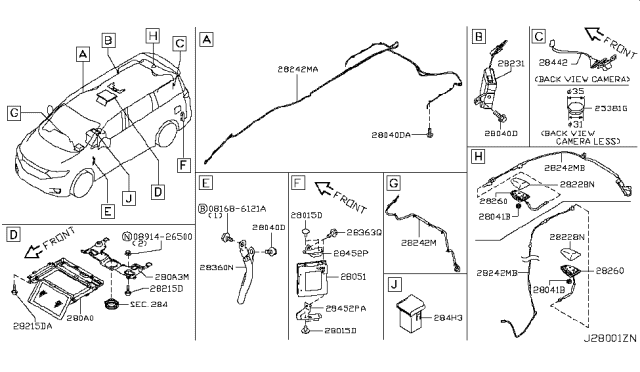 2011 Nissan Quest Audio & Visual Diagram 2